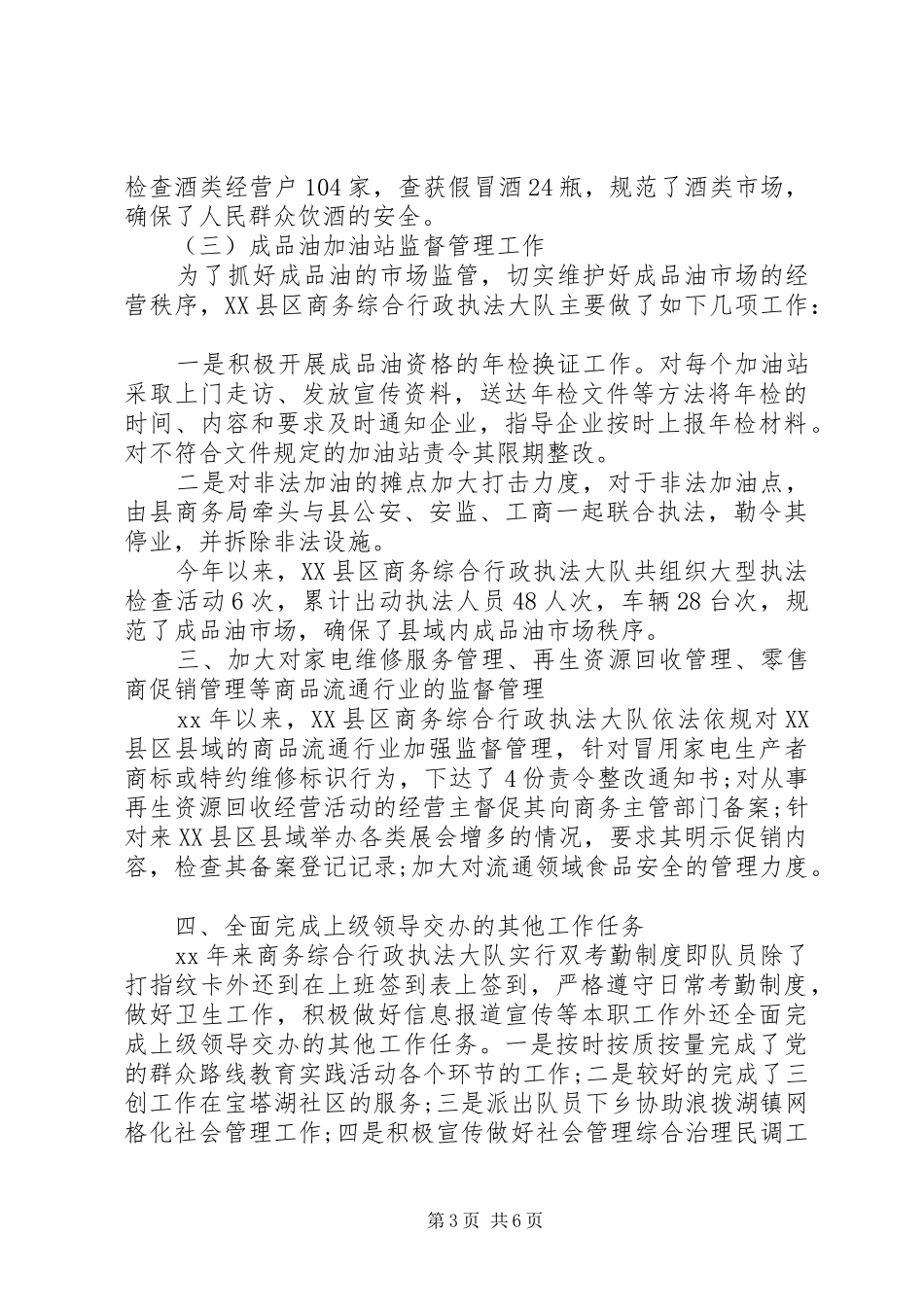 行政执法大队XX年度工作总结_第3页
