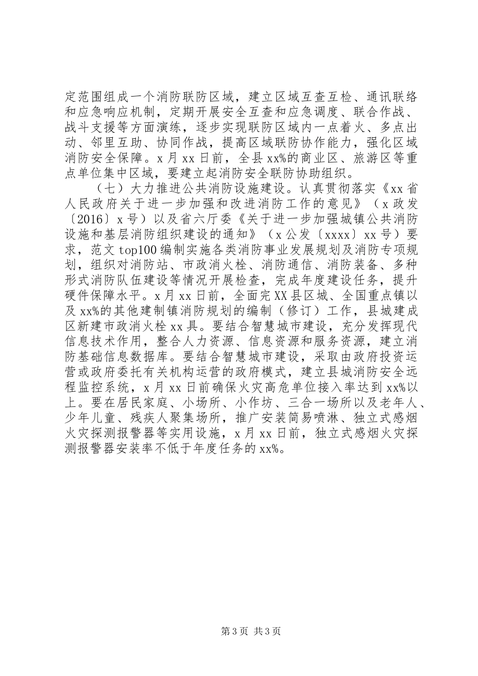 全县开展夏季消防检查工作方案_第3页