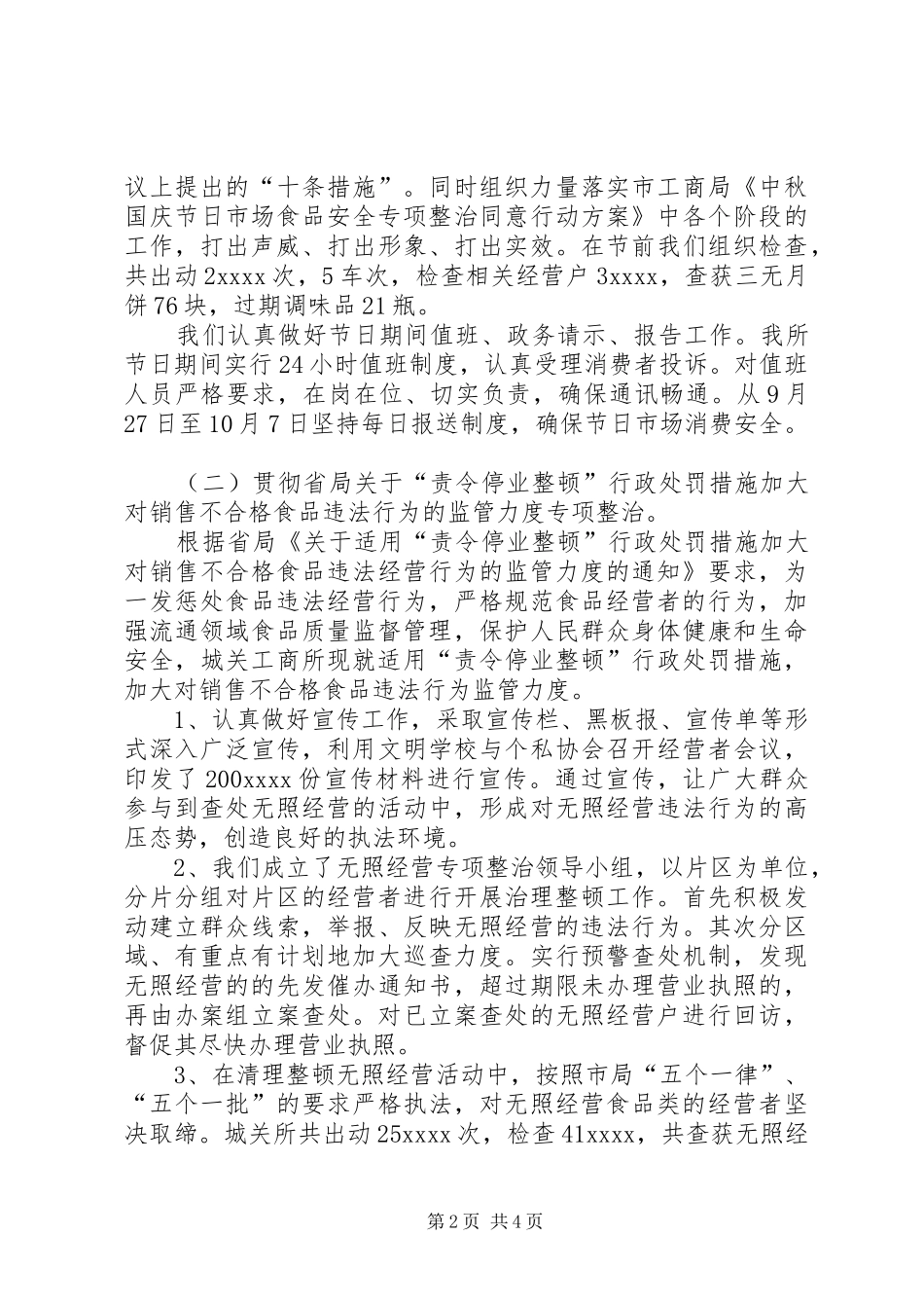 食品安全工作总结_第2页