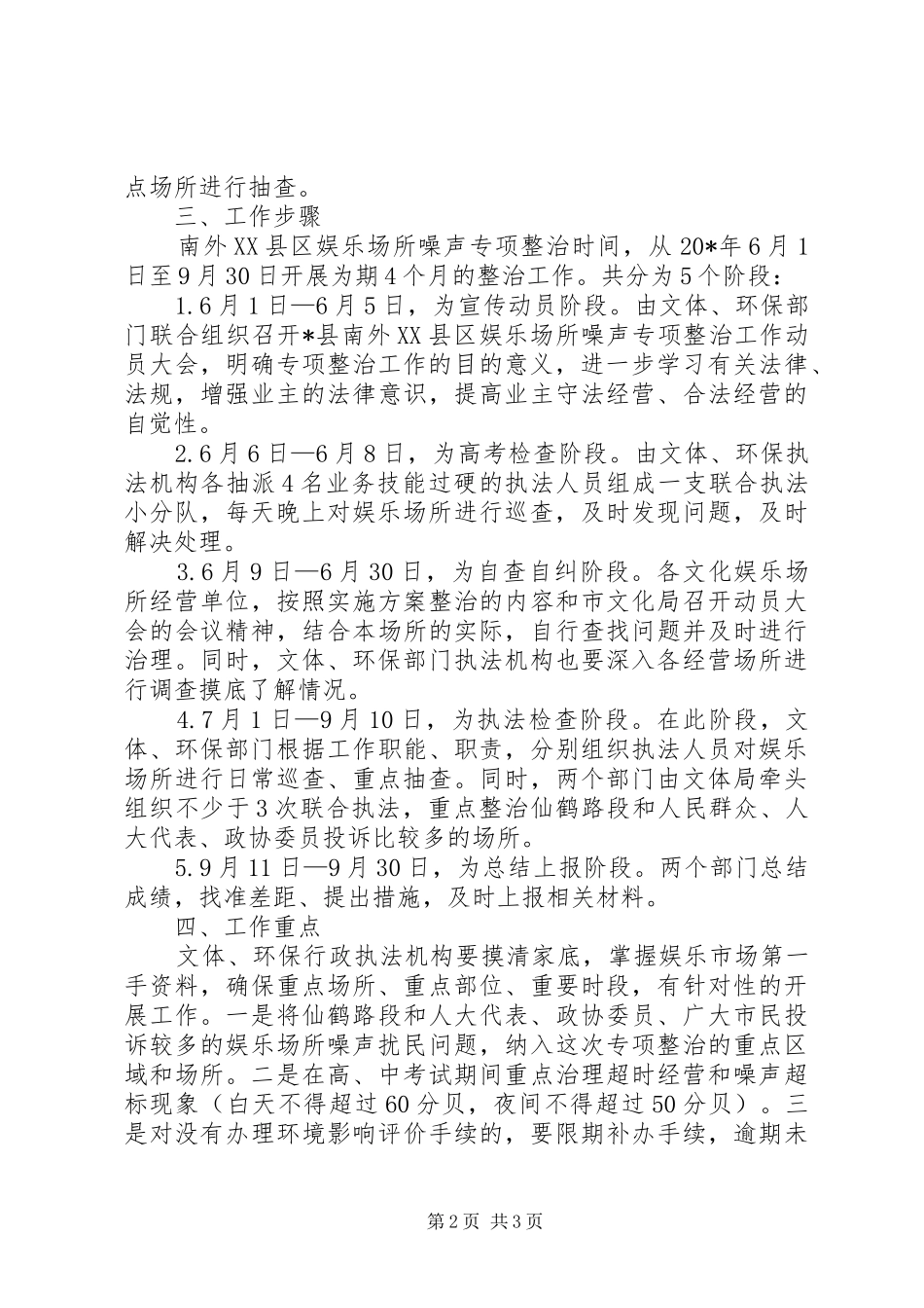 娱乐场所噪声整治实施方案_第2页