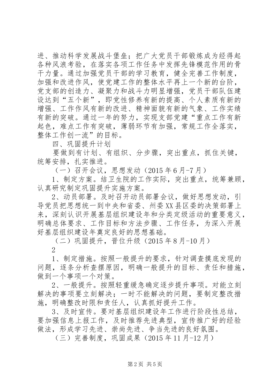 乡卫生院一般党支部巩固提升实施方案_第2页