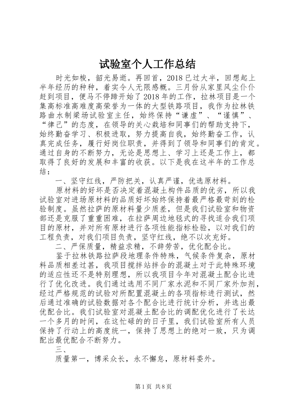 试验室个人工作总结_第1页