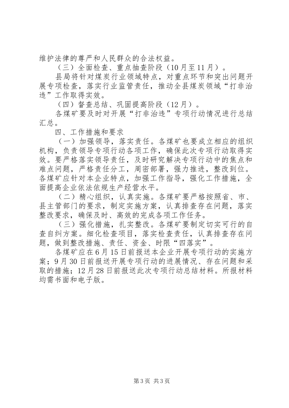 煤矿领域打非治违方案_第3页