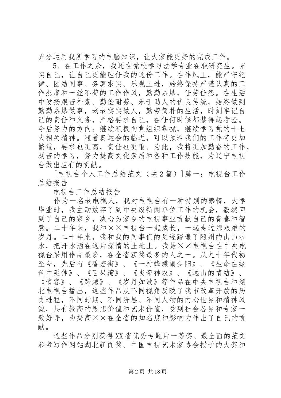 电视宣传个人总结_第2页