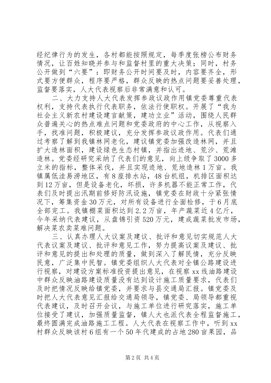 镇人大XX年终工作总结_第2页