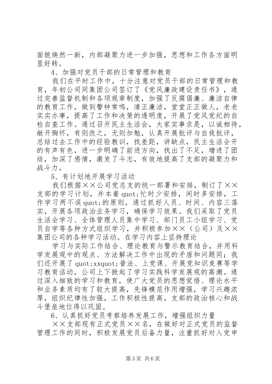 运输部支部工作总结_第3页