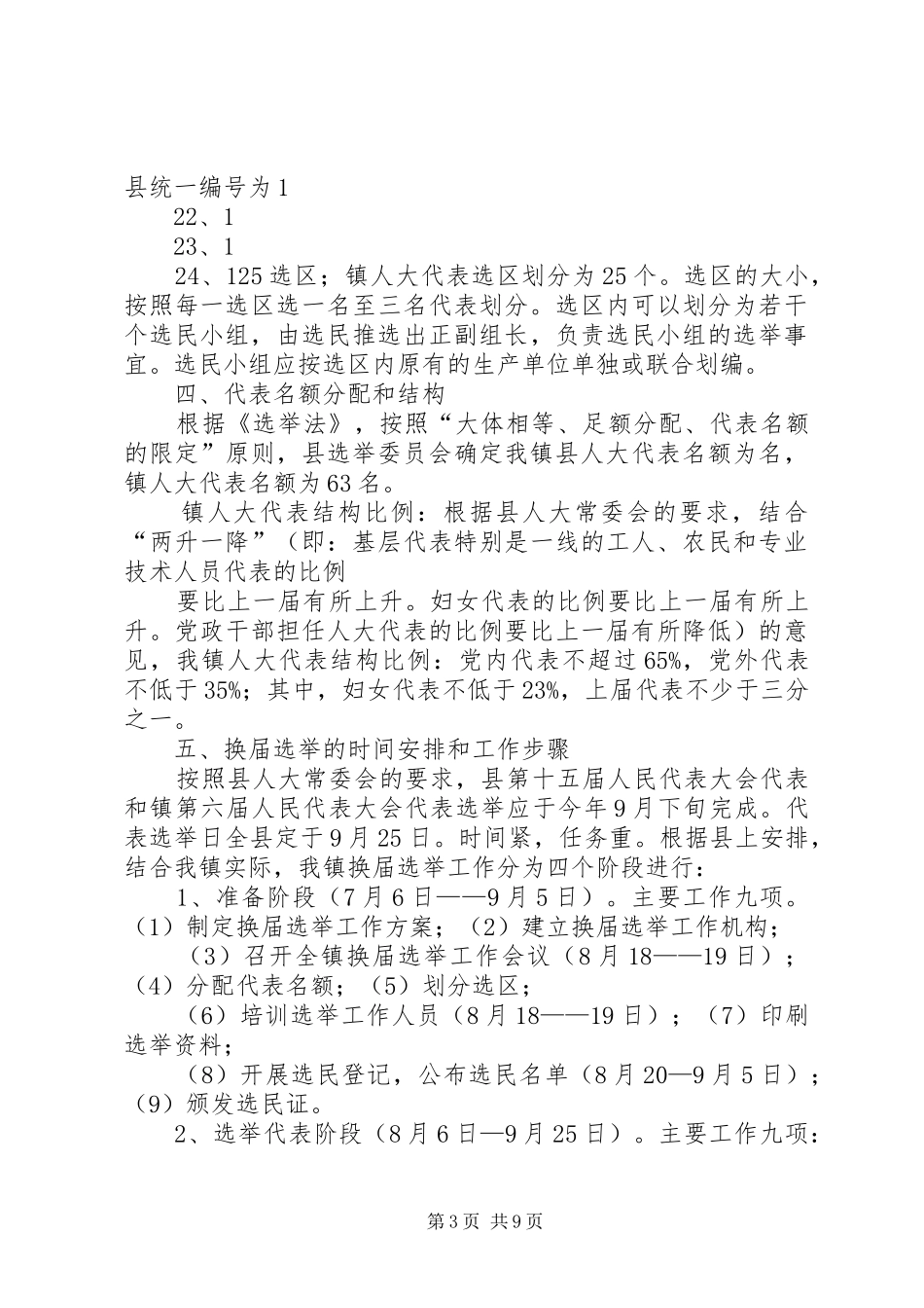 XX县区走马镇人大换届选举工作实施方案草案_第3页