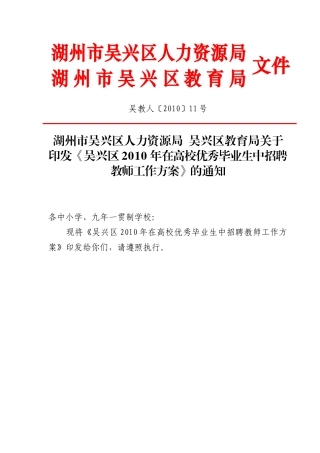 湖州市吴兴区人力资源局