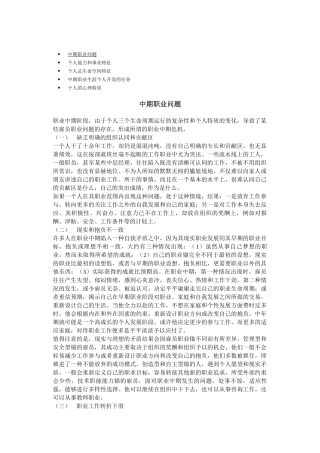 个人中期职业问题