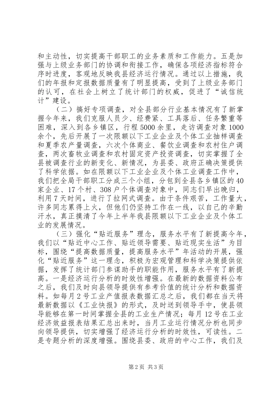 统计局20XX工作总结_第2页