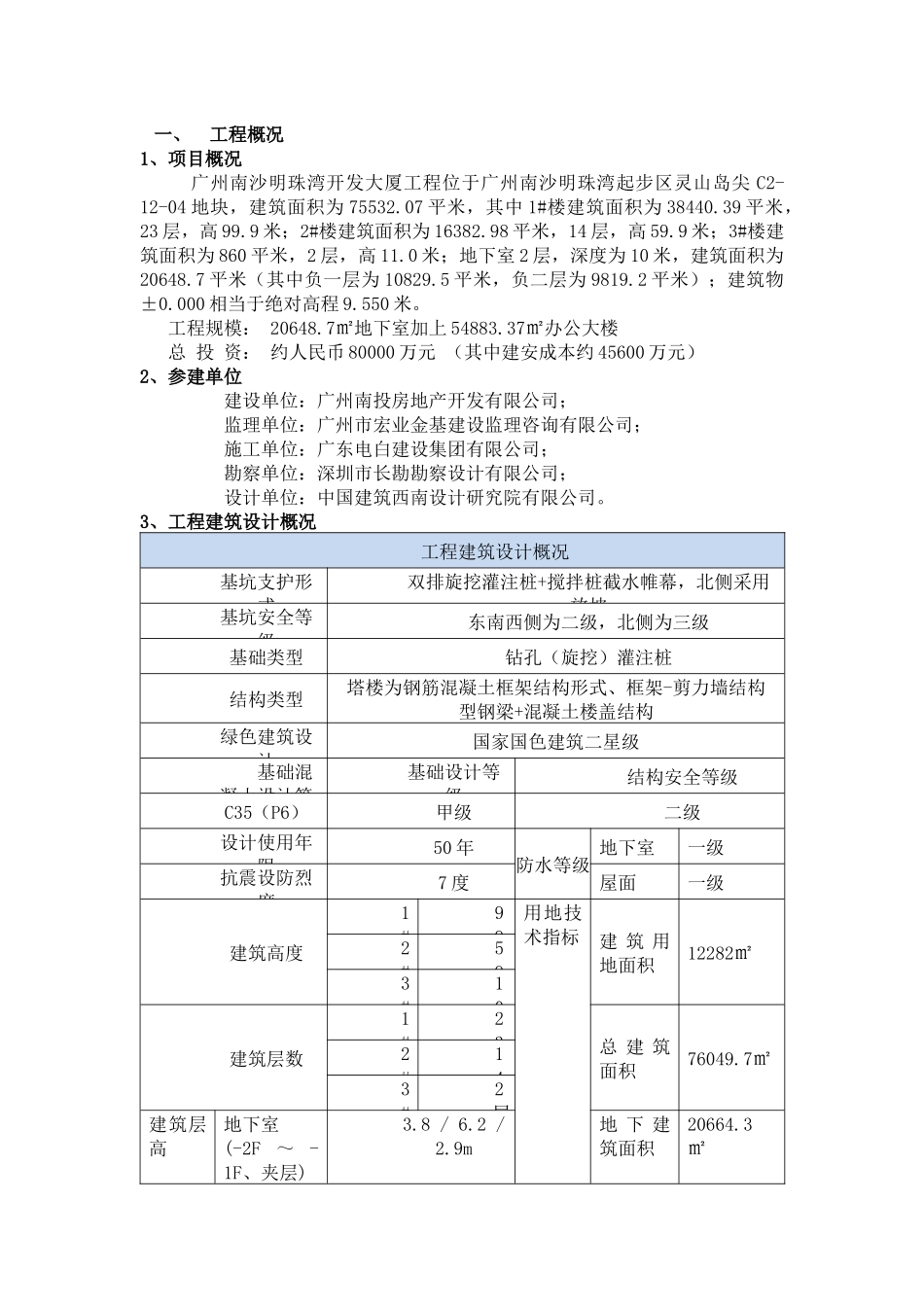 广州南沙明珠湾开发大厦安全监理规划_第2页