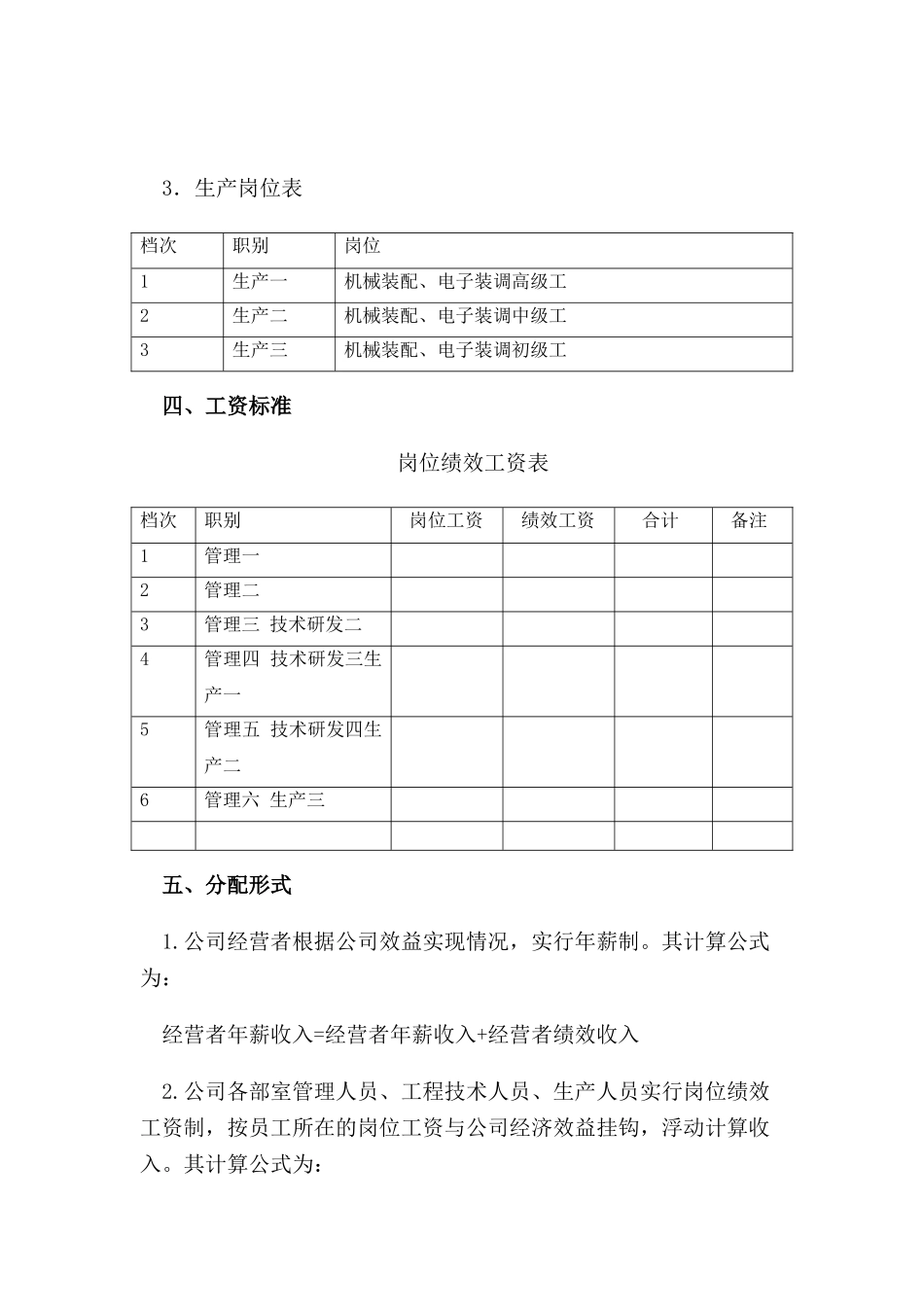 公司岗位绩效工资实施方案介绍_第3页