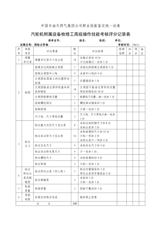 汽轮机附属设备检修工高级
