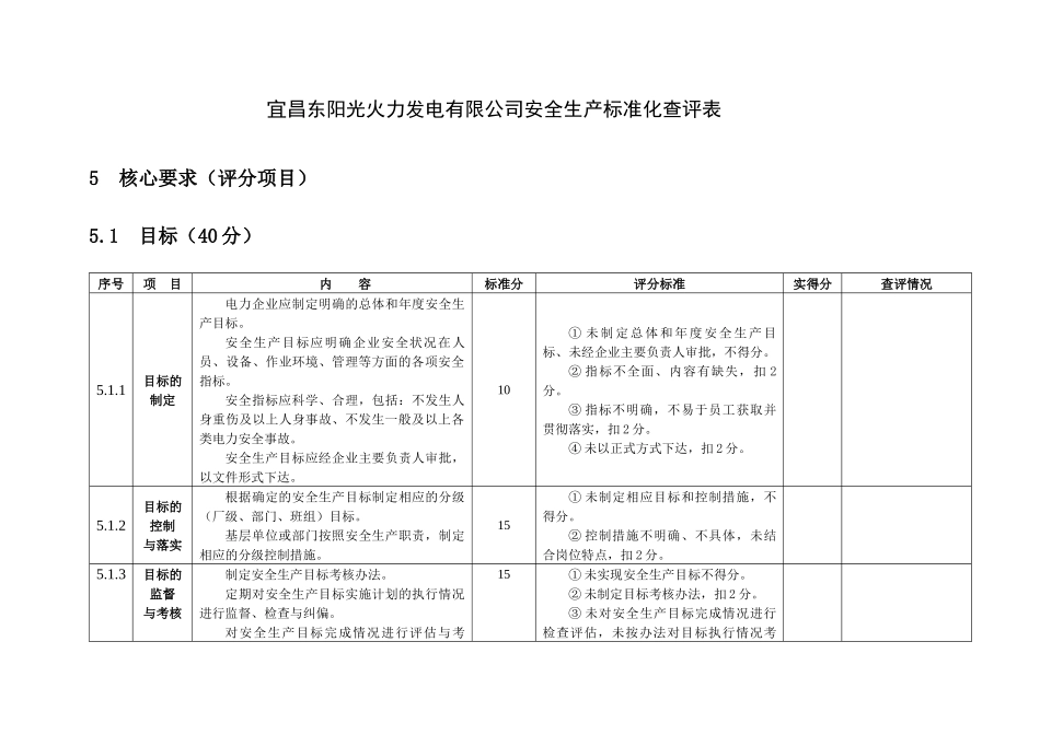 电力安全生产标准化达标评分表_第1页