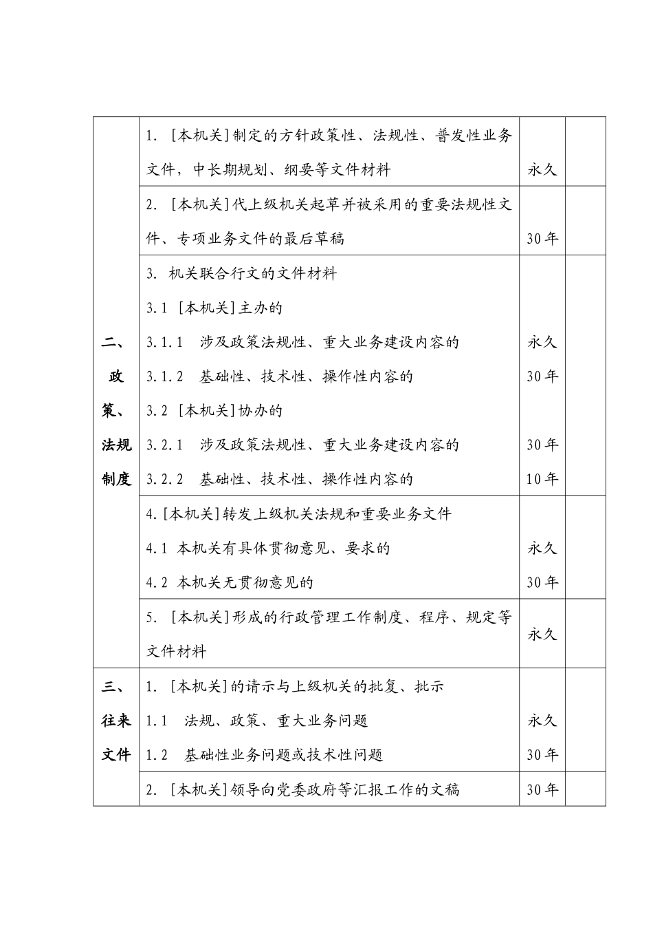 广东省机关文书档案保管期限表_第3页