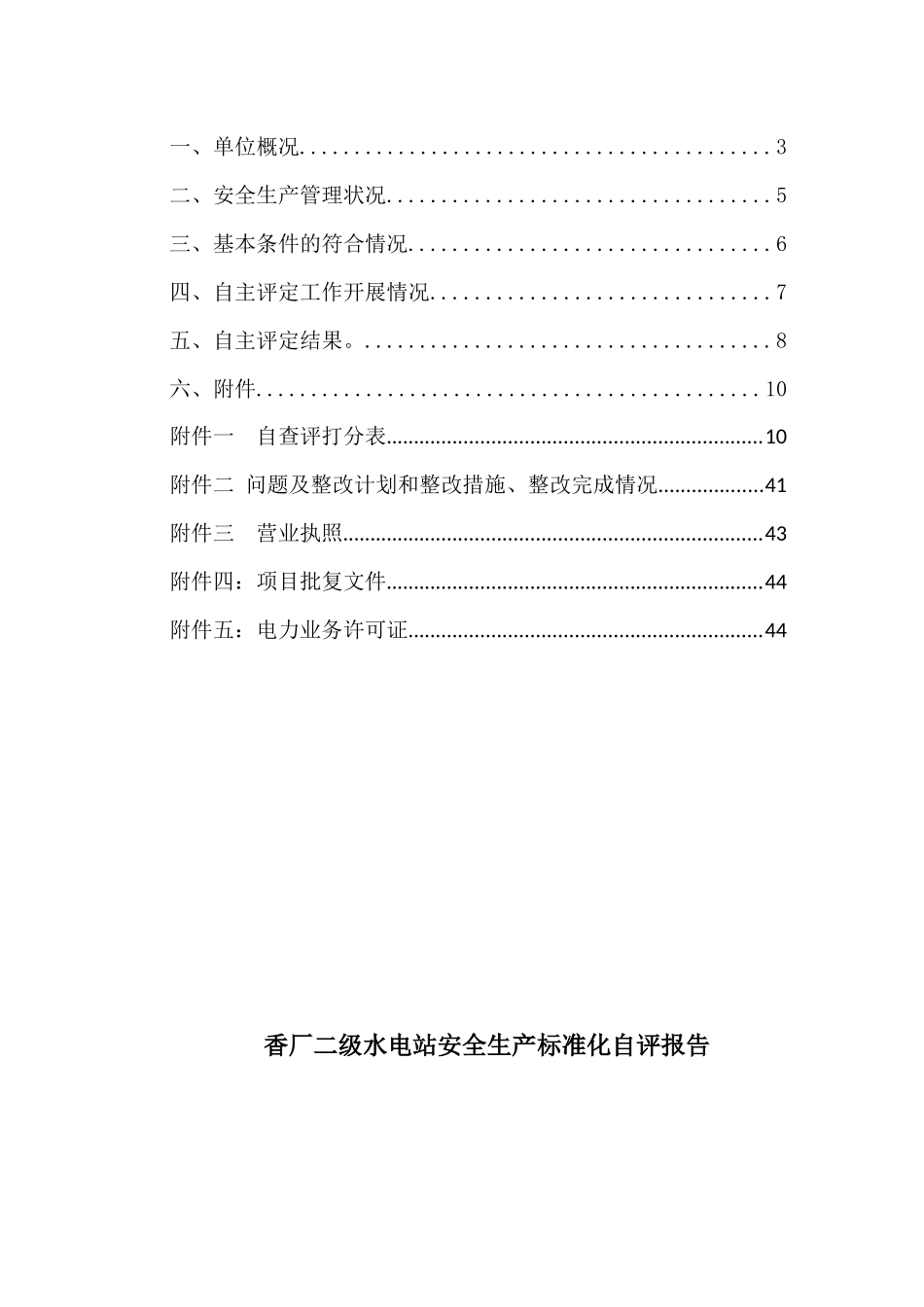 玉龙水电站安全生产标准化自评报告_第2页