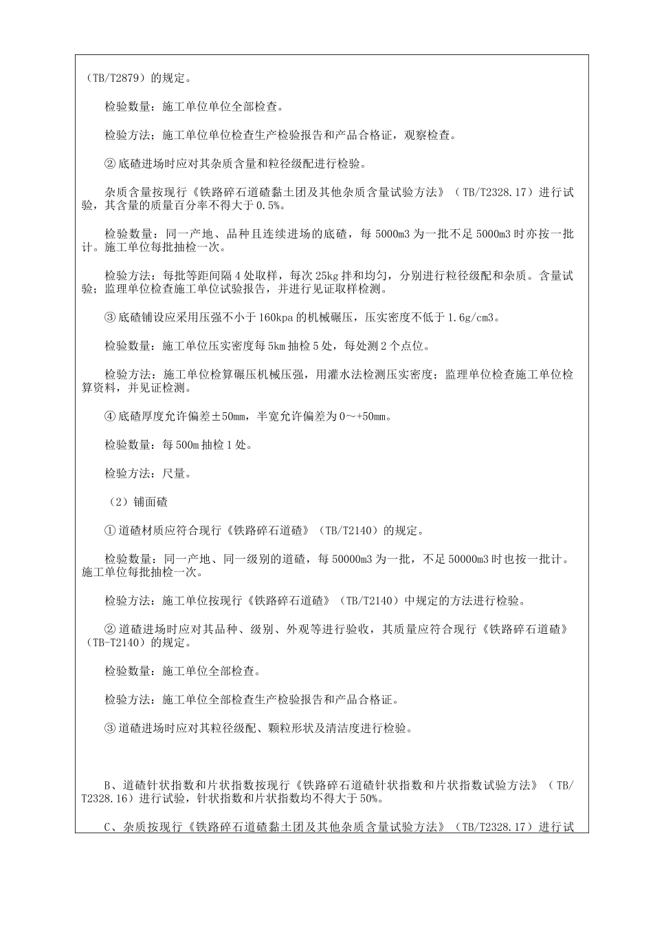 技术交底书(试车线碎石道床施工)_第3页