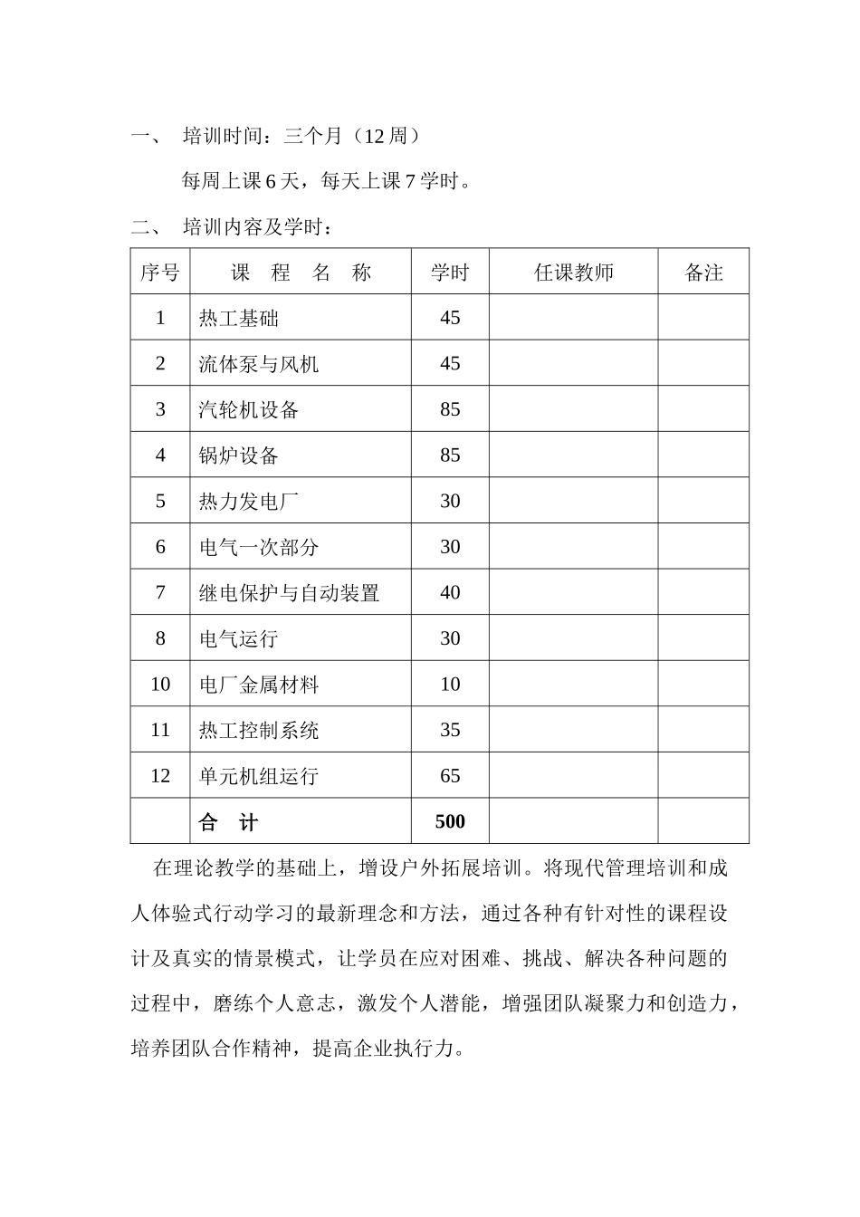 集控运行人员培训方案_第2页