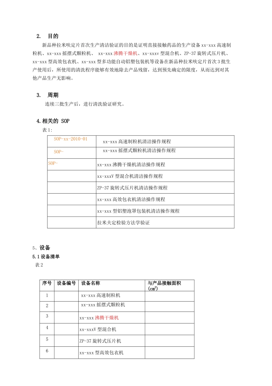 新品种拉米呋定片首次生产清洁验证方案_第3页