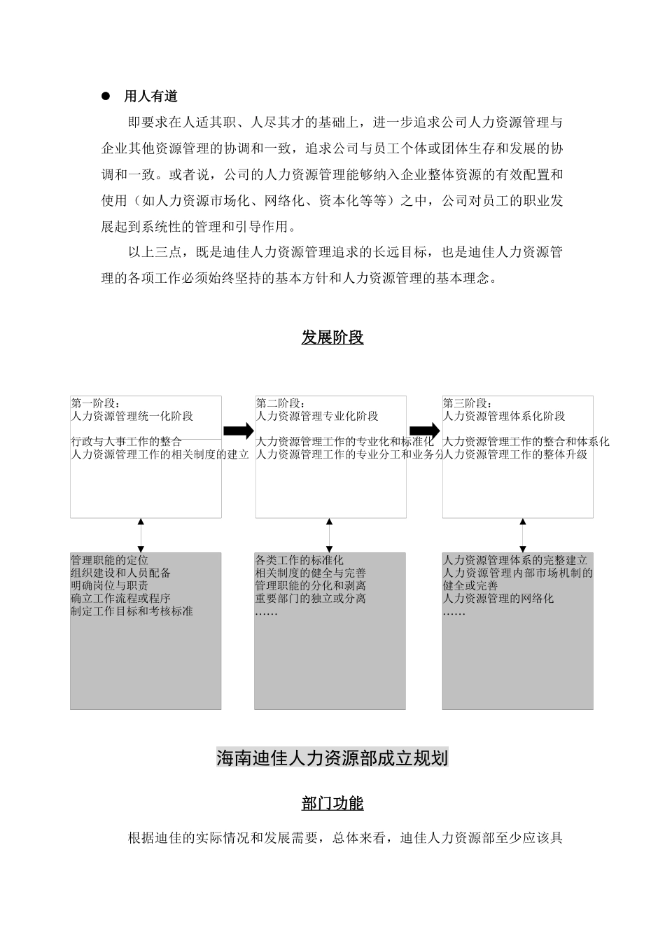 海南迪加公司人力资源部建设规划_第2页