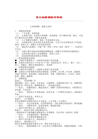 公司人员招募调配与考核
