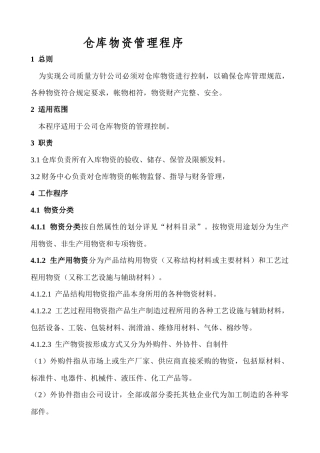 仓库物资管理程序