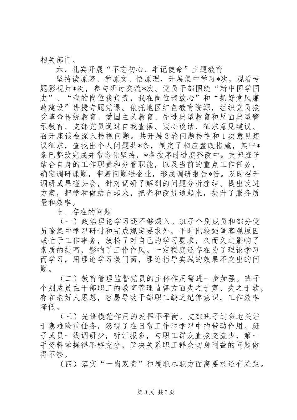 自然资源局联合党支部XX年党建工作总结_第3页