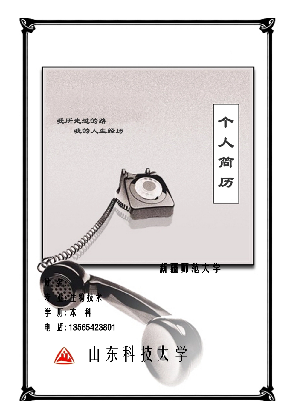 黑白简历封面大全_第2页