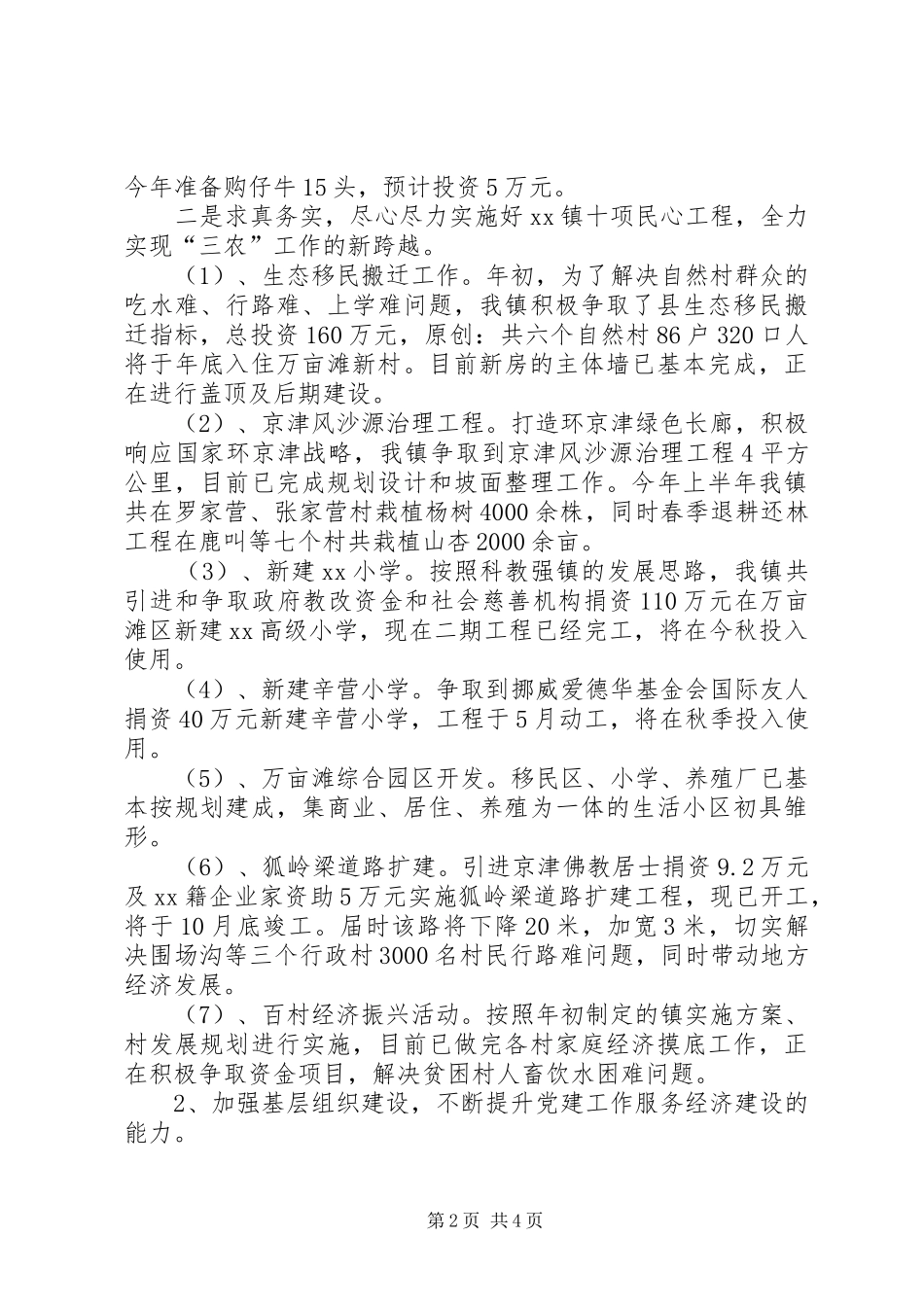 镇党委政府半年工作总结_第2页