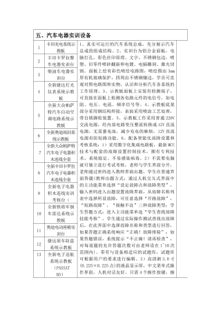 汽车电器实训设备