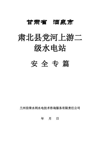 电站劳动安全卫生专篇（38页）