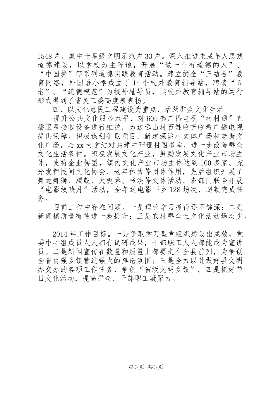 镇政府宣传工作总结_第3页