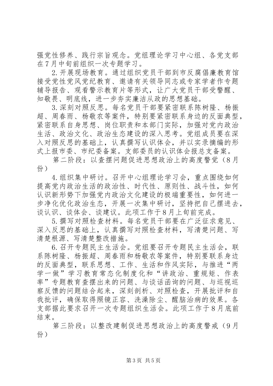 城管局“讲政治、重规矩、作表率”专题警示教育方案_第3页