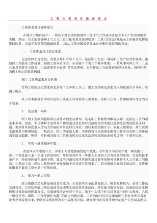 工资体系设计操作要点