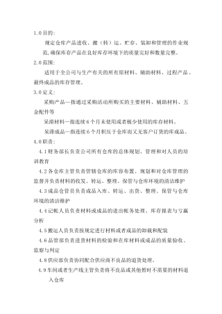 仓库作业控制程序