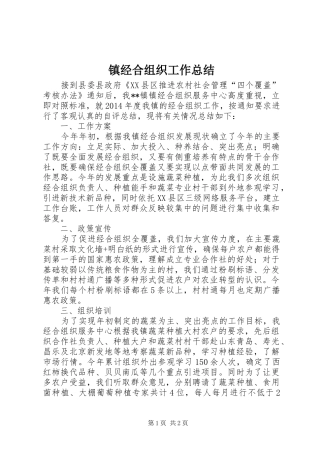 镇经合组织工作总结