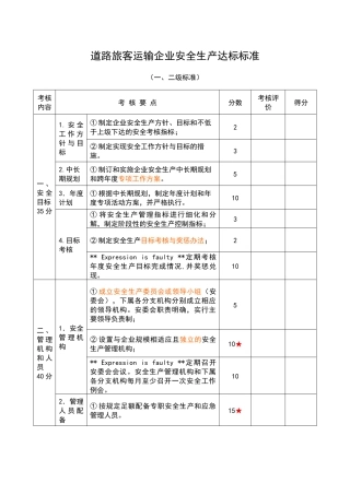 道路旅客运输企业安全生产达标标准(一二级)陈XXXX1031