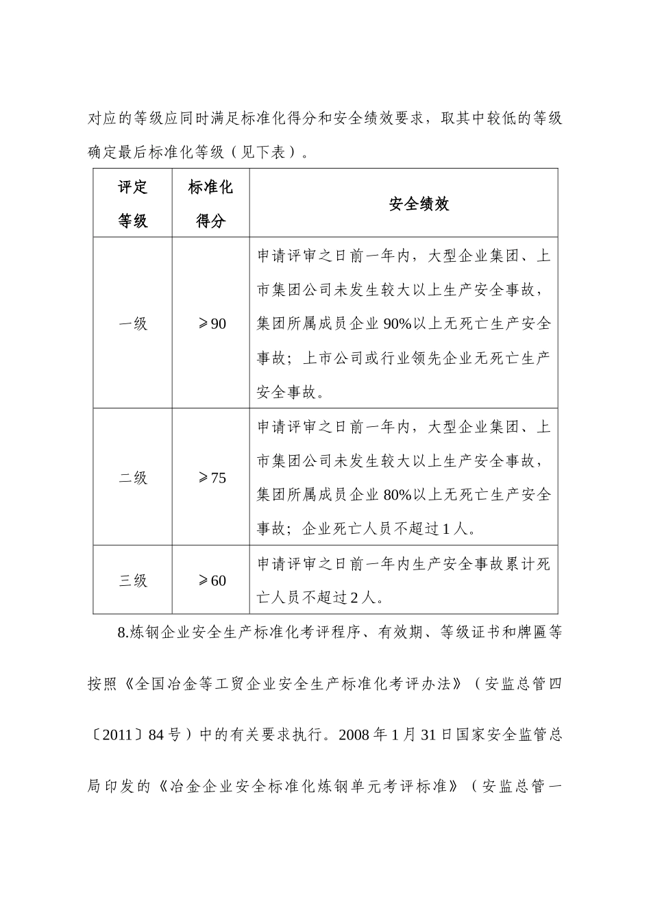 冶金企业安全生产标准化评定标准(炼钢)_第2页