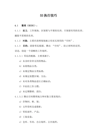 5S执行技巧