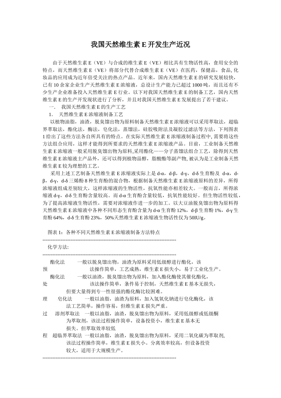 我国天然维生素E开发生产近况_第1页