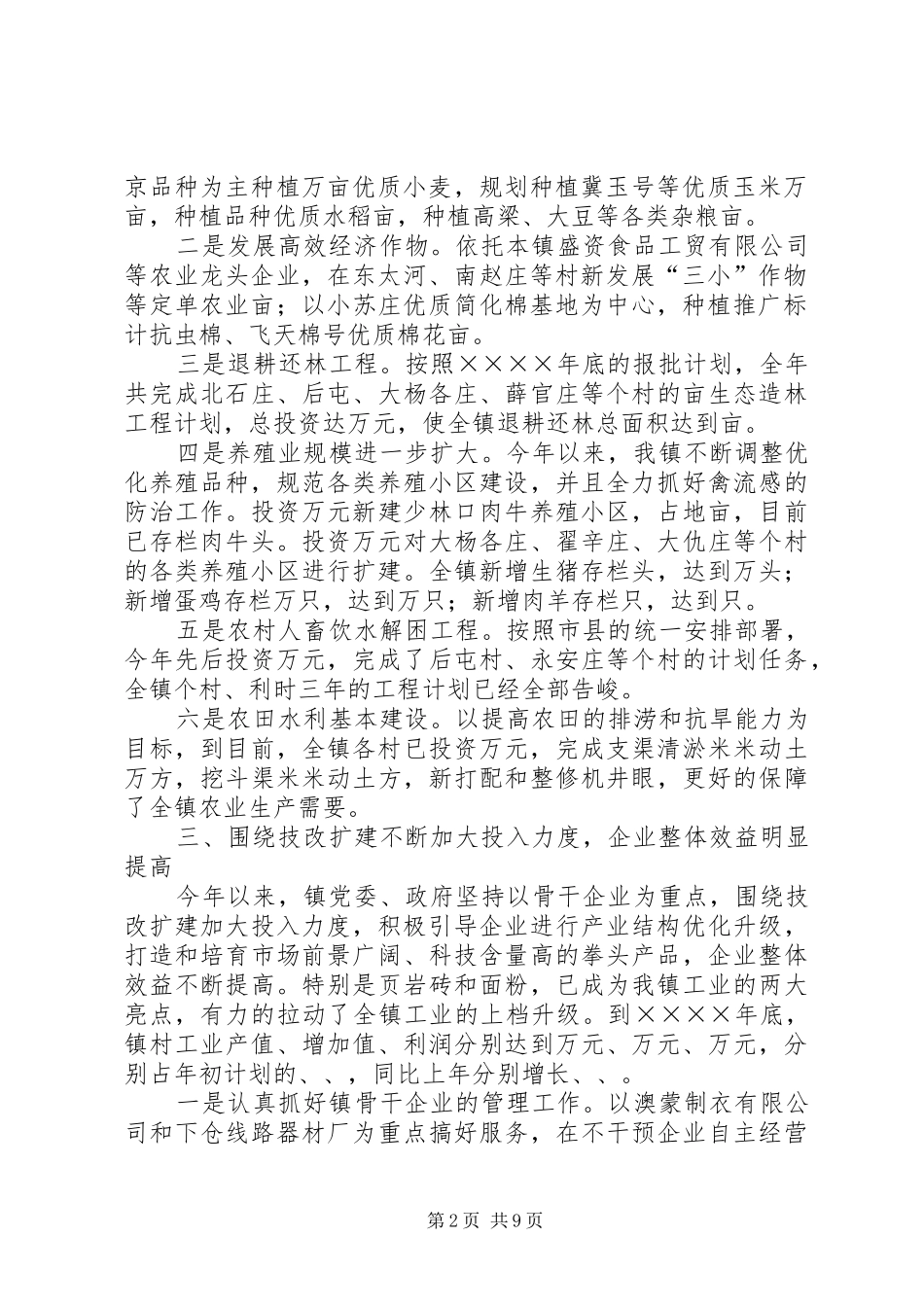 镇二○○四年工作总结_第2页