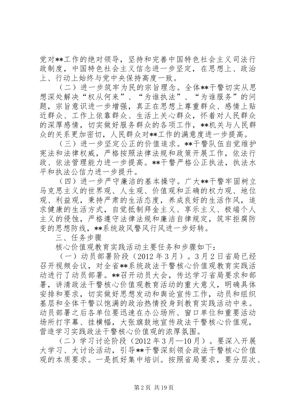 政法核心价值观方案通用版_第2页