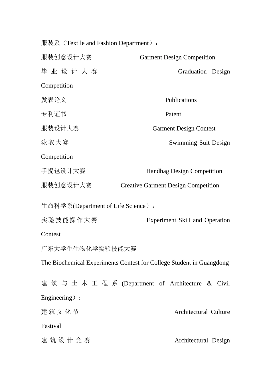 各种等级考试、考核、竞赛的英文翻译_第2页