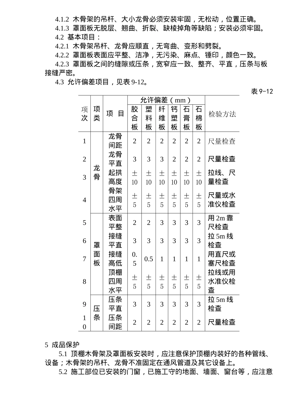 木骨架罩面板顶棚施工技术及工艺标准_第3页