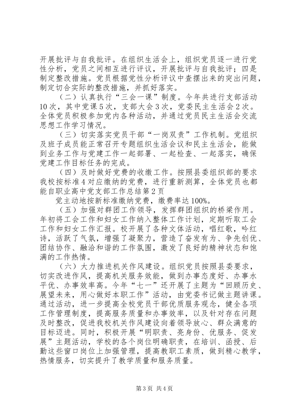 职业高中党支部工作总结_第3页