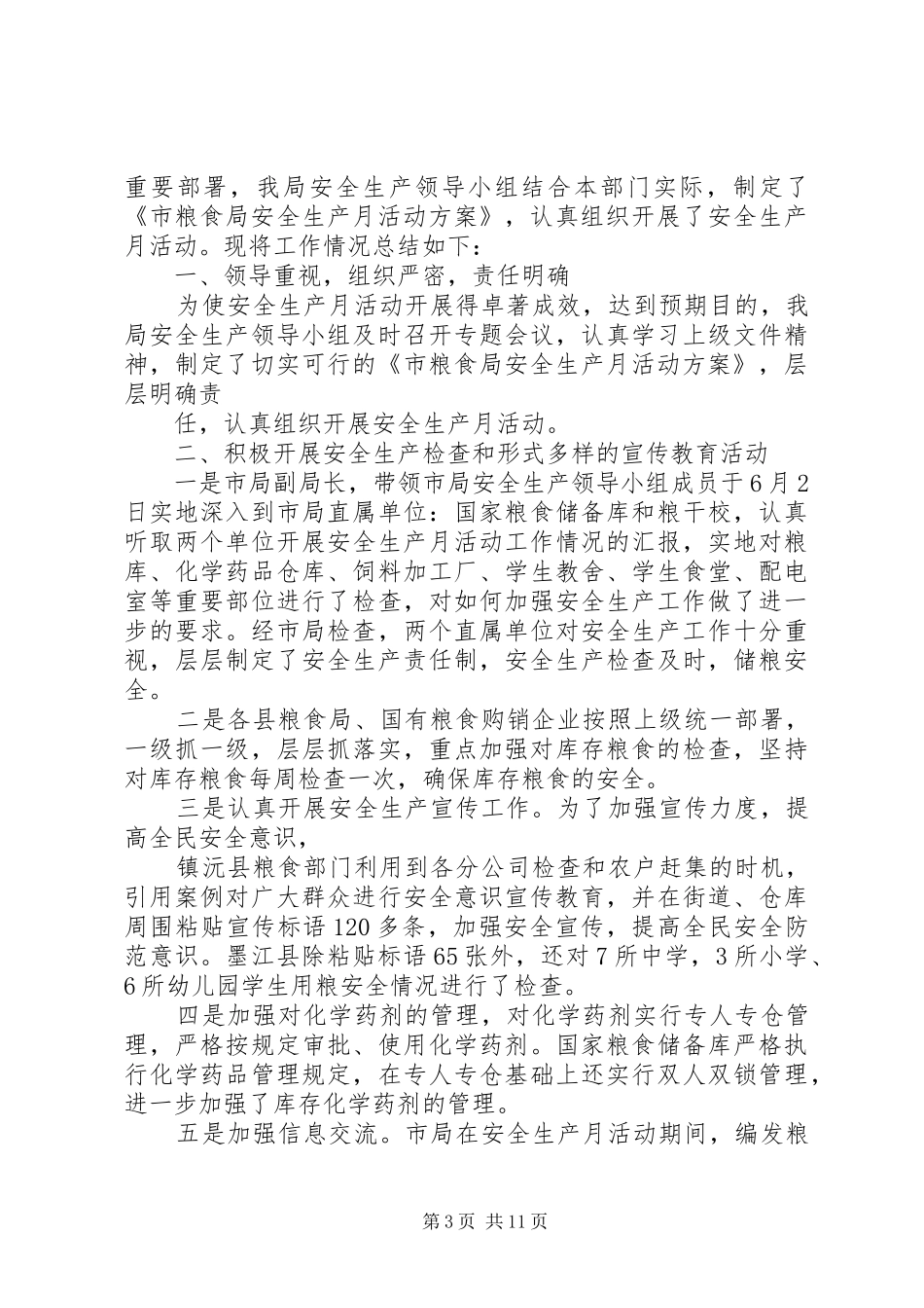 粮食局XX年“安全生产月”活动方案_第3页