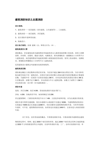 建筑消防知识之总图消防