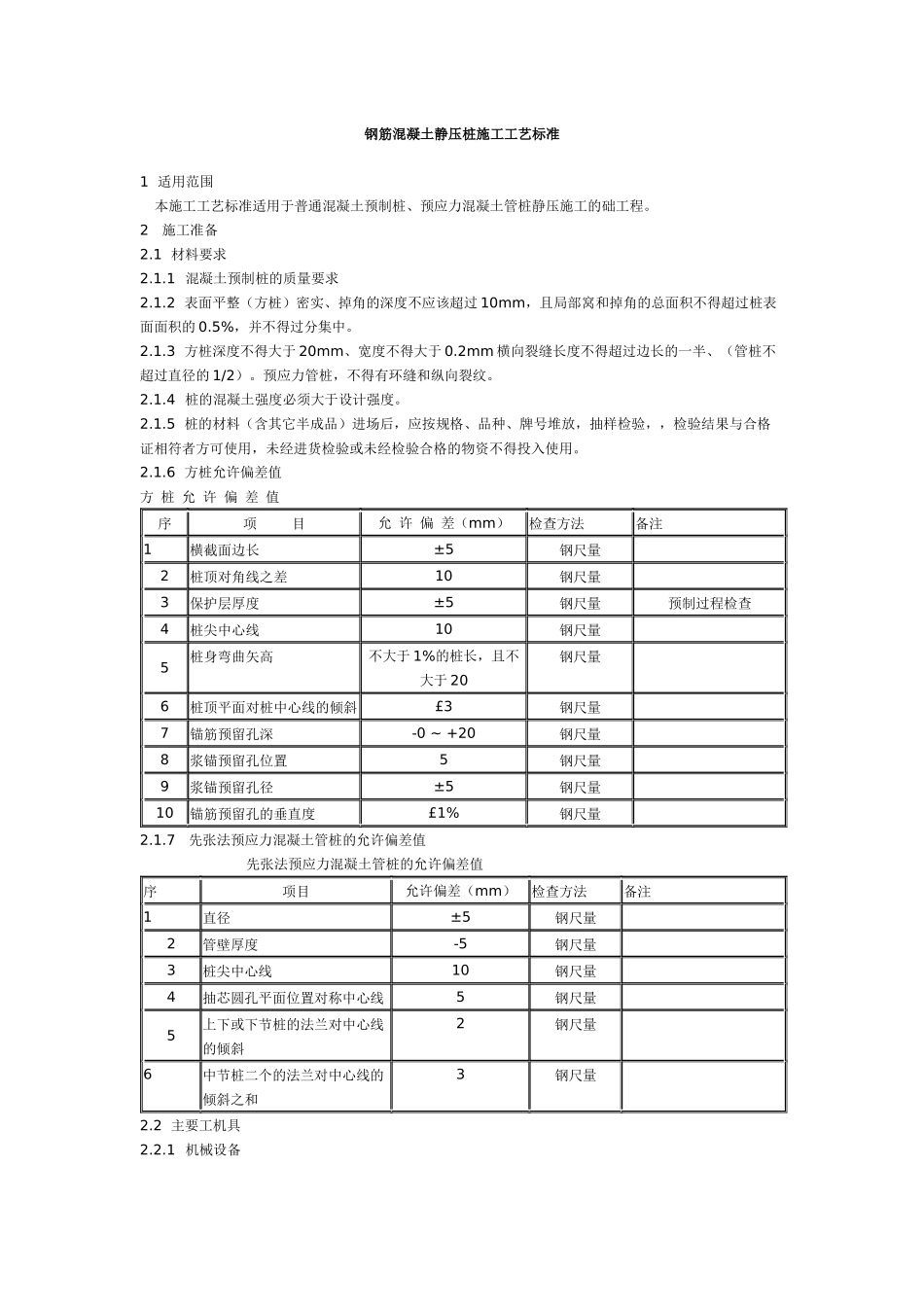 预制桩施工技术规范_第1页