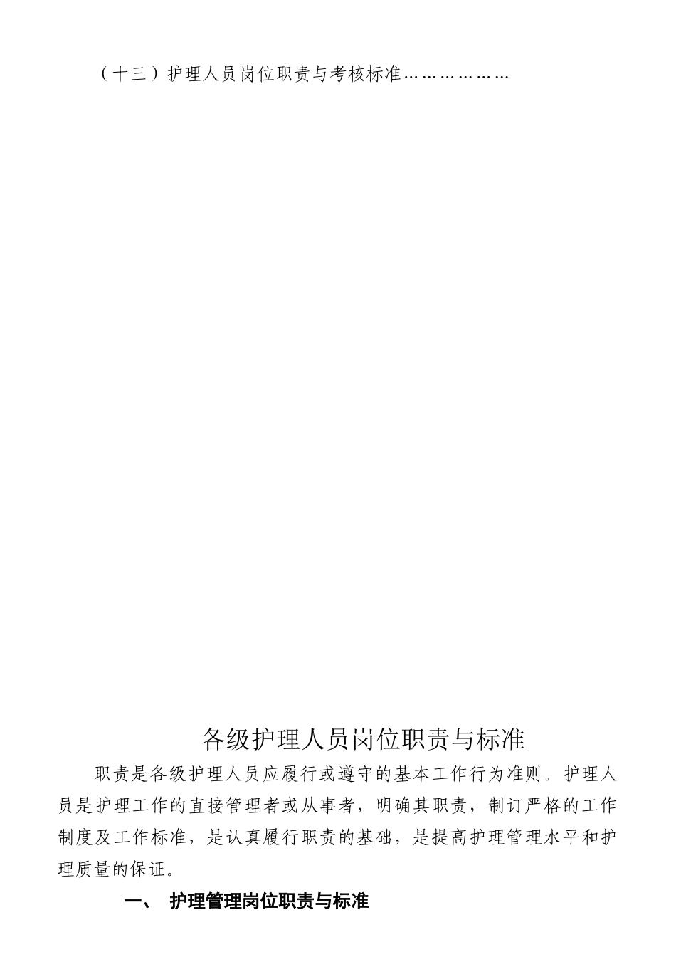 各级护理人员岗位职责与标准概论_第2页