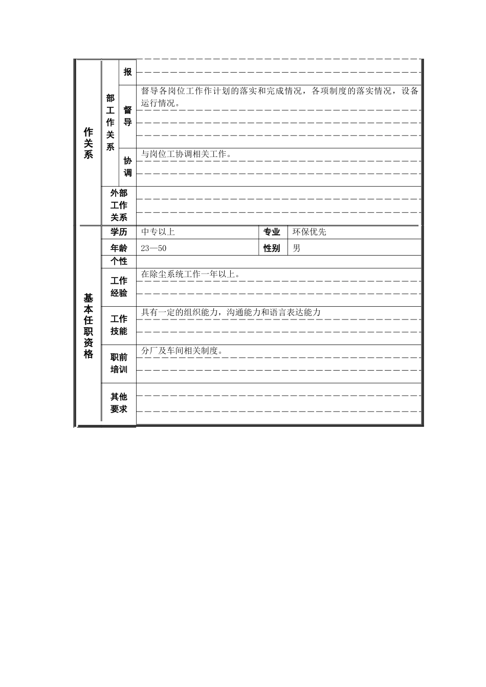 德龙钢铁-运行组长职位说明书_第2页